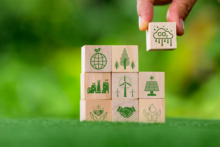 Piezas de un puzzle necesarias para reducir la huella de carbono